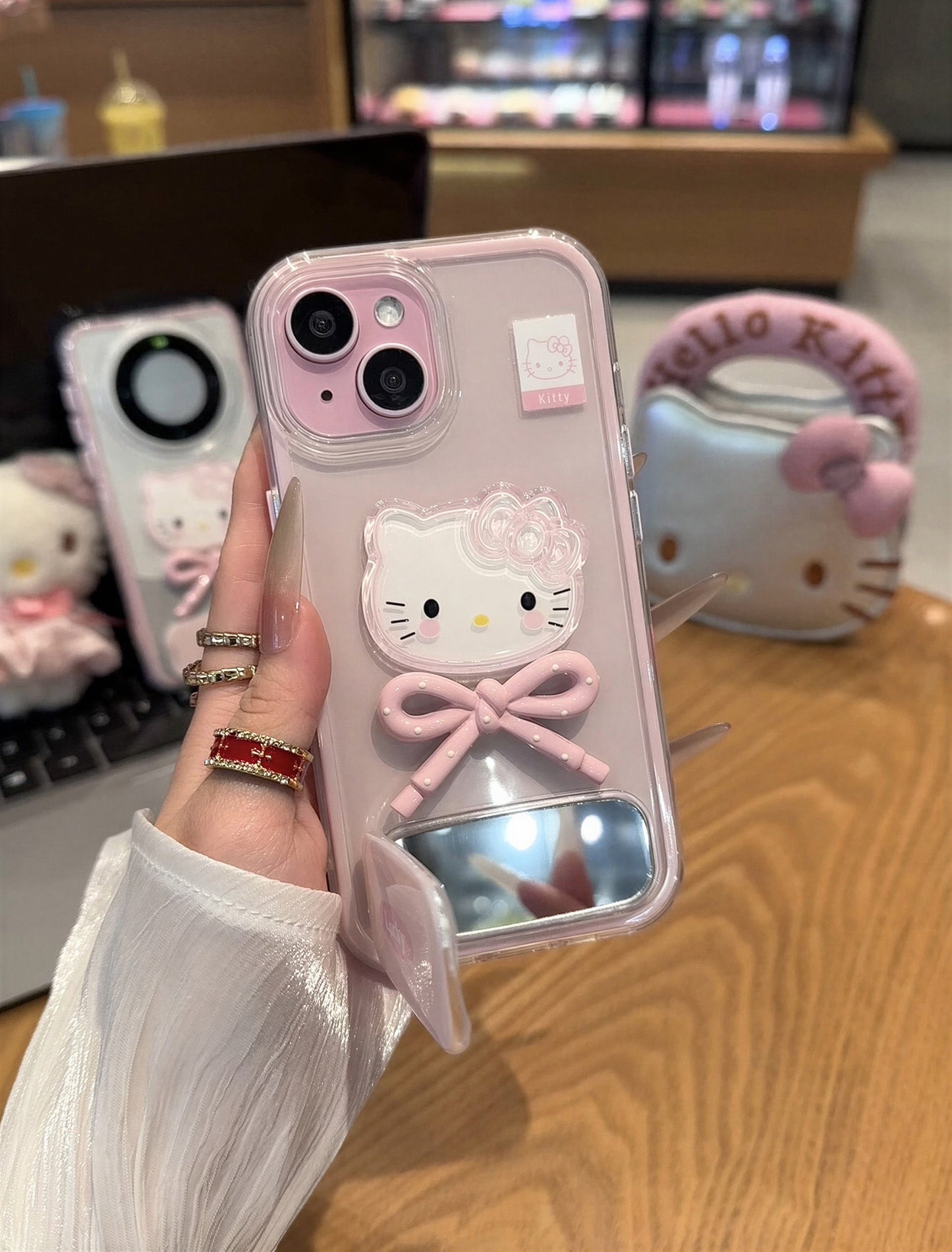 Cute Pink Kitty Bow Phone Case