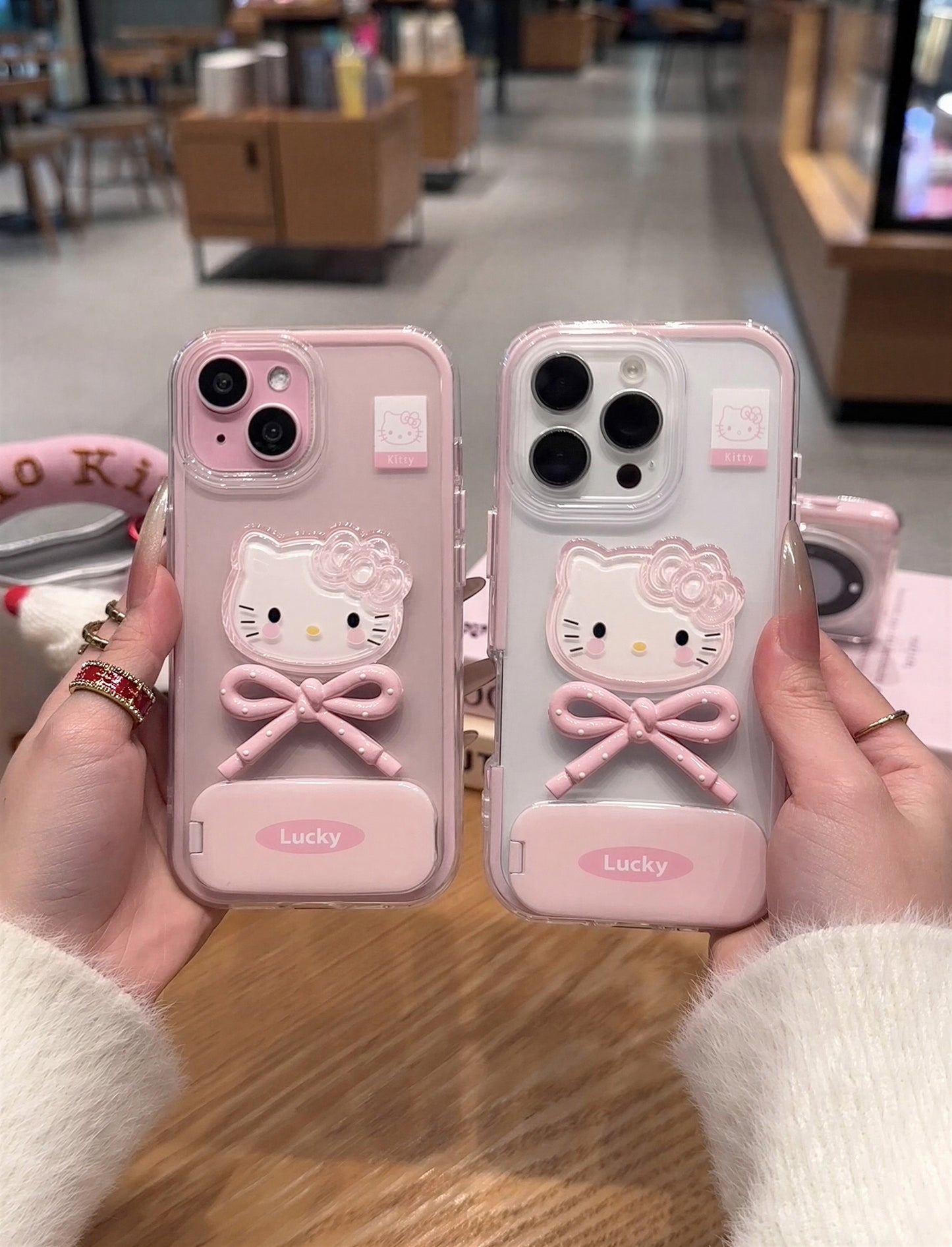 Cute Pink Kitty Bow Phone Case